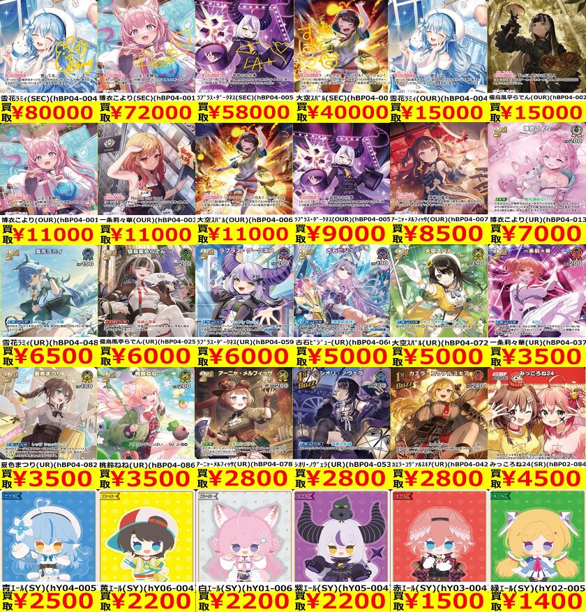 2025/06/20 キュリアスユニバースの買取価格参考画像